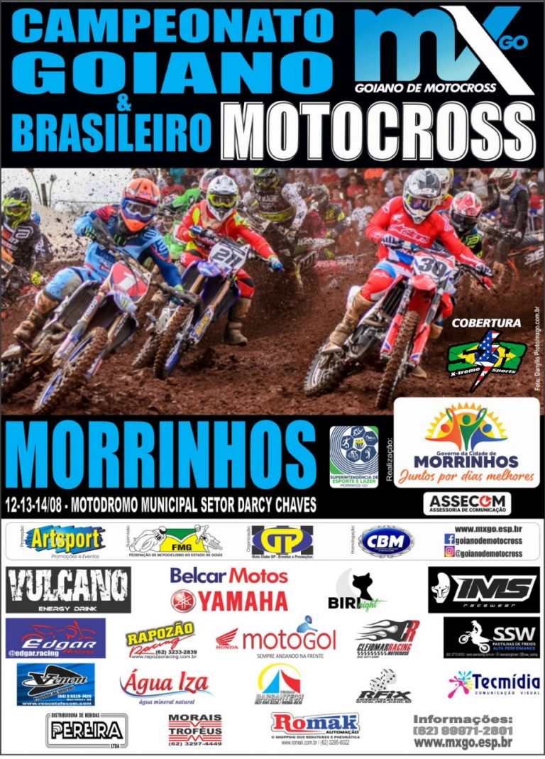 Morrinhos recebe Goiano e Brasileiro de Motocross entre os dias 12 e 14 de agosto, com cobertura Show Radical