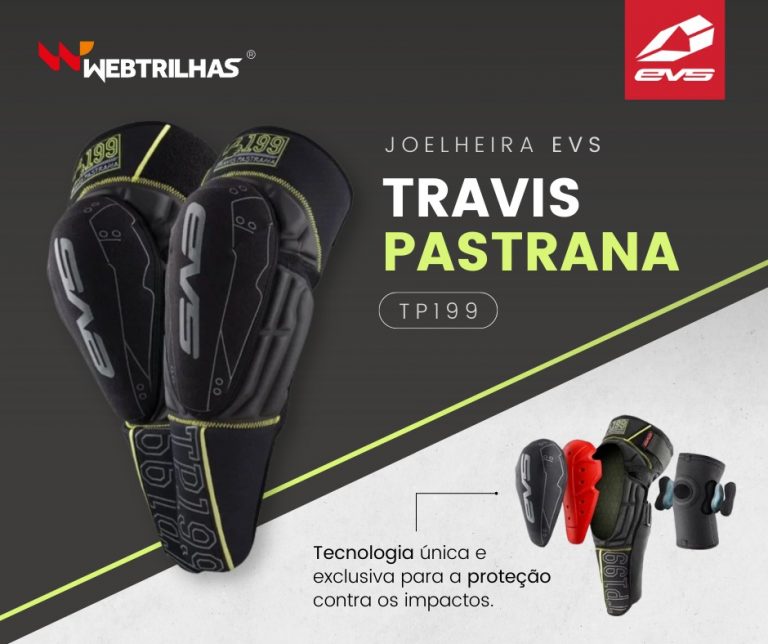 Conheça a Joelheira EVS edição especial “Travis Pastrana”, destaque da semana na Web Trilhas.