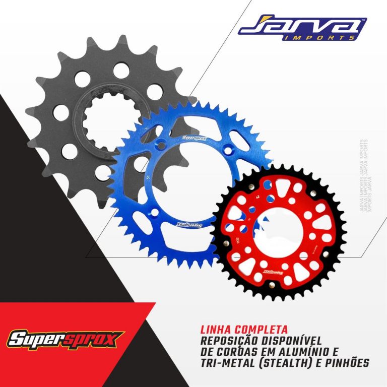 Jarva Imports:  Coroas e pinhões Superprox disponíveis nas melhores lojas do Brasil
